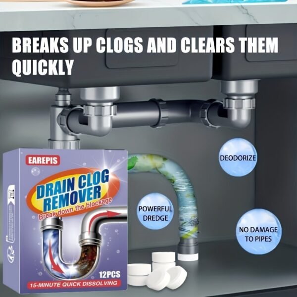 Drain Cleaning Effervescent Tablets – 12pcs