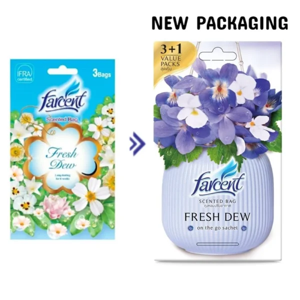 my-11134207-7rask-m7qbo58w4uceda.webp Farcent Fresh Dew Scented Bags 3 × 10g