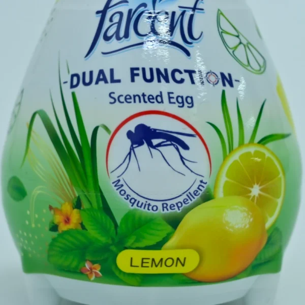 Farcent Lemon Scented Gel Air Freshener & Mosquito Repellent 170g
